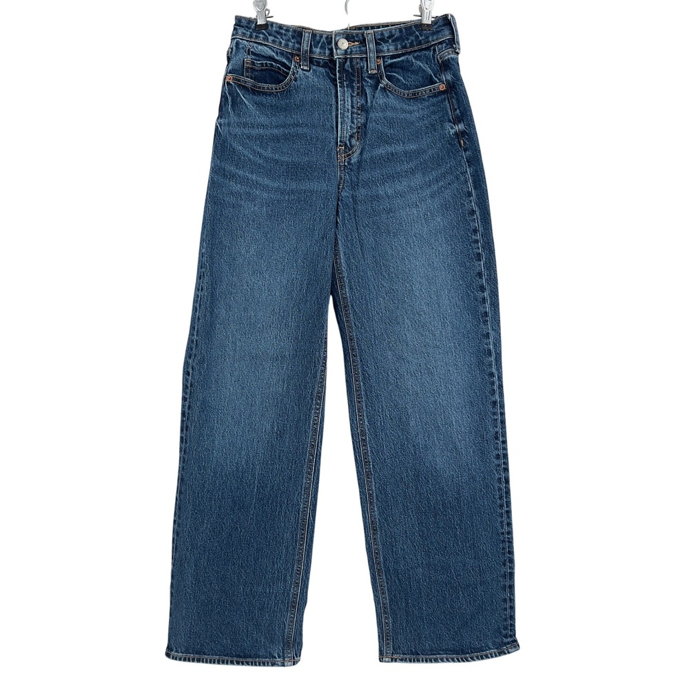 Old Navy Curvy Extra High Rise Wide Leg Jeans‎ Dark Wash Size 0